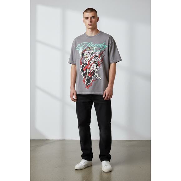 Ed Hardy Other - Ed Hardy Skull Graphic T Shirt Y2K Streetwear NWT Large